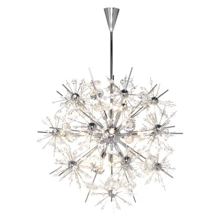 Maxim Eleven Light Polished Chrome Beveled Crystal Glass Up Chandelier 39745BCPC